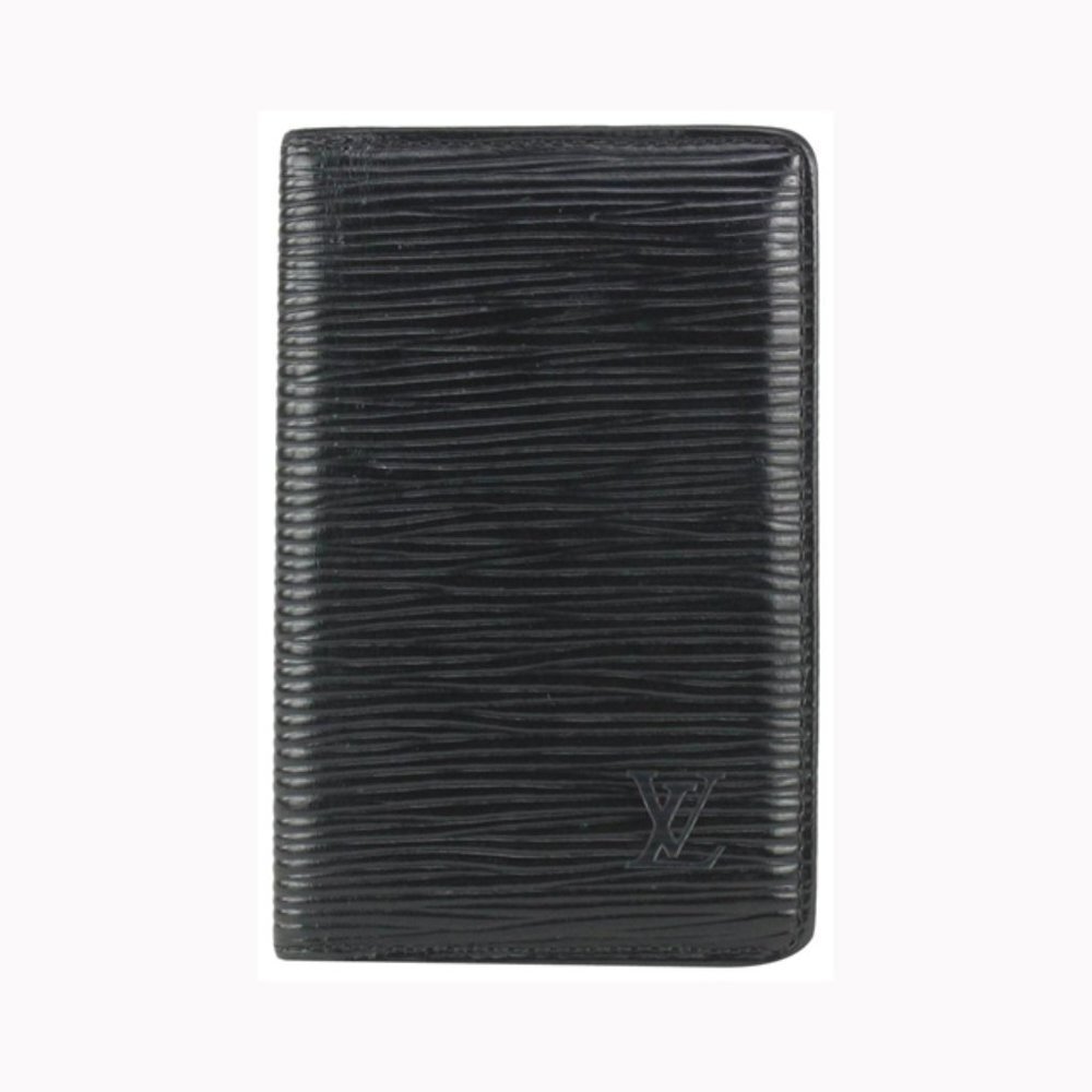 Louis Vuitton Black Epi Leather Noir Porte Cartes